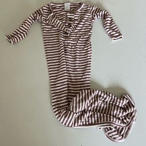 Lou Lou & Company Striped Newborn Baby Knotted Gown